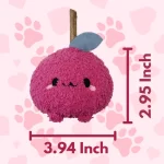 Dimensions of Clawcove Onion Silvervine Cat Toy for cats, showing the size and shape of this durable plush toy.