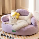 Secure, Wrap-Around Design of Spring Soft Cat Sofa