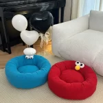 Soft Plush Interior of Dopamine Sesame Street Cat Bed