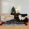 The luxurious rabbit fur texture ensures your cat stays warm and comfortable all day long.