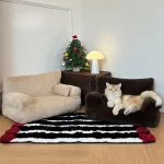 The luxurious rabbit fur texture ensures your cat stays warm and comfortable all day long.