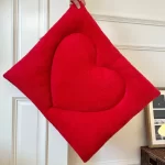 Heart-shaped Cushion with Removable Cover