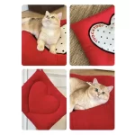 Heart-shaped Cushion for Comfortable Cat Naps