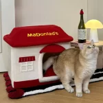 Perfect cat bed for small cats under 15 lbs, offering warmth, security, and comfort.