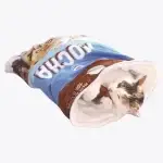 Crinkle cat sack with rustling paper, perfect for play and lounging.